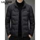 LILANZ Italian men's down jacket 2025 new autumn and winter stand-up collar short white duck down jacket for young and middle-aged people to keep warm black M 170 Recommended 90Jin Jin is equal to 0.5kg -120Jin Jin is equal to 0.5kg