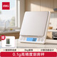 Deli high-precision electronic scale kitchen scale baking scale household scale precision weighing tool food scale new model high-precision white 3kg 0.1g metal scale surface