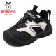 BOBDOG children's shoes 2026 new spring breathable running shoes for boys and older children, girls' shoes, mesh children's sports shoes, black/meter 26, suitable for feet length 16.0CM