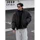 JEEP SPIRIT Jeep black flight jacket down jacket men's silhouette short work jacket cleanfit American handsome black down cotton M L (height 165-170C weight 110-125Jin Jin is equal to 0.5 kg)