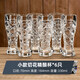 CLCEY high-end engraved large glass beer mug home creative European thickened craft beer mug large capacity 500ml ice flower style beer mug (330ml) 6-piece set