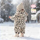 Ultraman Winter New Infant Leopard Print Thickened Harness Baby Casual Warm One-piece Romper Suit One Year Old Outing Clothes D34 66 D34 Leopard Print Thickened Harness - Yellow One Size