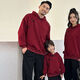 Fun parent-child wear red sweatshirt Chinese style Western style velvet hooded sweatshirt Chinese New Year family wear for a family of three or four Chinese buckle hooded sweatshirt 90 children's clothing (18-26 Jin Jin equals 0.5 kg)