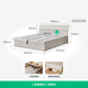 Quanyou Home Double bed high box storage bed panel bed modern simple master bedroom bed 1.8x2 meters furniture