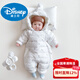 Disney Newborn Infant Down Jacket Jumpsuit Autumn and Winter Outing 0-1 Year Old Baby Girl Winter Jacket Pink Qiqi Down Free Hand and Foot Covers 73cm (15Jin Jin is equal to 0.5kg -18Jin Jin is equal to 0.5kg)