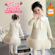 G.duck little yellow duck children's clothing girls dress winter suit one-year-old baby girl clothes plus velvet gold style children's skirt off-white 120 recommended 5~6 years old 110-120cm cm