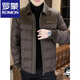 ROMON Men's Casual Thickened Down Jacket 2025 New Stitched Lapel Fashion Warm Jacket for Men High Quality Black M