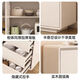 Yong Huan all solid wood cream style sideboard against the wall one-piece modern simple drawer cabinet living room storage cabinet new kitchen cabinet 100x40x80CM# solid wood ecological board thickened backboard anti-collision curved sideboard self-installation