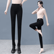 Selection of quality Autumn and winter thickened velvet slimming and warm women's pants with high waist and elastic feet, versatile and slimming black (thick velvet style) L (recommended 100-110 Jin Jin equals 0.5 kg)