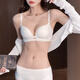 Xuansifu brand underwear women's seamless white sexy bra summer thin small breast push-up anti-sagging bra for women Champagne (set) 75/34B