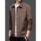 Playboy Leather Jacket Men 2025 Autumn New Trendy Lapel Top Clothes Casual Motorcycle Leather Jacket Men 25088 Brown L Recommendation 100-120Jin Jin is equal to 0.5 kg