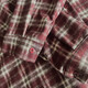 Ives (ITISF4) retro plaid long-sleeved shirt spring loose design top for junior high school and high school students red plaid S