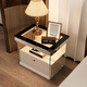 Impressive bedroom bedside table light luxury and high-end 2025 new safe with lock modern simple storage cabinet 0.55m/Italian light luxury/fingerprint lock/mirror paint