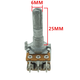 New Japan ALPS 16 type potentiometer A50K A100K double 6-pin audio volume amplifier potentiometer A100K-25mm flower shaft