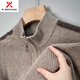 KBXNG Jinba Business Men's Autumn and Winter New Pullover Slim Sweater Men's 450g Wool Sweater Round Neck Guaranteed Business Men's Clothing Night Blue S 165
