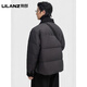 LILANZ official fake two-piece design 2025 new winter lapel light down jacket short men's warm jacket blue gray - flagship model M 100-120Jin Jin equals 0.5 kg