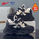 Warrior Children's Shoes Girls' Warm Cotton Shoes Winter Velvet Children's Sports Shoes Boys' Dad's Shoes WZ-C263L Black/M37