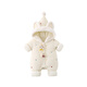 G.duck Little Yellow Duck Children's Clothes Baby Plush Clothes Thickened and Warm Winter Clothes Newborn Cute One-piece Jumpsuit Off-White 66cm