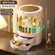 AILUKI Japanese cosmetics storage box dust-proof rotating desktop sense Internet celebrity dressing table with mirror large capacity default