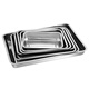 Tuojin Germany imported high-quality stainless steel plate tray rectangular cold dish plate dinner plate grilled fish plate home extra thick 70*50*2 shallow plate