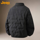 JEEP Jeep Down Jacket Men's Winter Short Casual Stand-up Collar Jacket Trendy Warm Clothes Men's Black 2XL