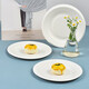 Temeiju disposable plate large cake plate saucer barbecue picnic plate sugarcane paper plate dessert fruit plate 21cm 50 pieces