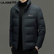 LILANZ Down Jacket 2025 Winter New Casual Business Men's White Duck Down Stand Collar Short Fashion Down Jacket Black M (170)