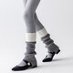 Kuiying (kuiying) Contrast Color Socks Women's Winter Y2K Cashmere Socks Open Barn Style Calf Covers Snow Boots Long Pile Socks Dark Gray + Light Gray One Size (Priority for Collection and Purchase)