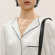 LESSLESSLESSLESSLESSLESS 2026 Spring New Mulberry Silk Lapel Loose Long-Sleeved Shirt 2Q1213930 100 White S