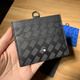 Montblanc (MONTBLANC) Fashion Series 6 Card Slots Business Style Men's Card Holder Black with Hook