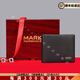 MARK FAIRWHALE【高端奢品】2025新款男士钱包短款真皮潮流商务时尚休闲卡包钱夹 黑色