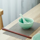 SUSHI CERAMICS Celadon Glazed Ceramic Bowl Flower Blossom Rich Rice Bowl Soup Bowl 6-piece Tableware Set