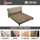 Hongteng 24-hour delivery Foshan Italian light luxury style leather bed mortise and tenon solid wood bed 1.8m