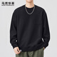MARK FAIRWHALE sweatshirt men's spring and autumn American round neck casual jacket men's loose trendy tops black 2XL