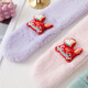 Tuzun New Year Children's Scarf Chinese Red Scarf National Style Cartoon Horse New Year Scarf Imitation Rabbit Fur Festive Baby Scarf Red-New Year Blessing Pony