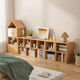 Fantasy children's bookshelf floor-standing locker classroom student storage locker bedside wall combination lattice cabinet low bookcase imitation solid wood color bedside single style 40x24x123CM