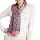 Gucci (GUCCI) Fashion Women's GG Jacquard Scarf Double G Wool Tassel Shawl Knitted Scarf New Year's Gift Pink Gray 133483(1272) One Size Size 180*48cm