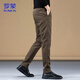 ROMON casual pants men's business pants spring men's Korean style trendy straight slim trousers coffee 31