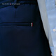 Tommy Hilfiger【吸湿速干】26春夏新款男装通勤小格纹可打包锥形休闲长裤 深蓝色DCA 31