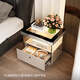 Impressive bedroom bedside table light luxury and high-end 2025 new safe with lock modern simple storage cabinet 0.55m/Italian light luxury/fingerprint lock/mirror paint