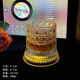 Bedojia crystal bottom rotating whiskey glass, high-end tumbler beer glass, home supplies, office high-end wineware, planet rotating cup with luminous coaster