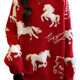 ANGEL MOOD Red Sweater Women's Year of the Horse Zodiac Red Sweater New Year's Style Thickened Round Neck Loose Women's Sweater Bottoming Shirt Women Burgundy 2XL