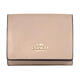 COACH 10 Golden Horse and Car Letter Logo Pebbled Leather Card Holder Wallet Women's Diamond Gray Default Basic Pack (Bag + Dust Bag)