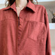 Ives (ITISF4) Paris Institute fake two-piece festive temperament shirt for women to wear in spring, unique and beautiful top red L