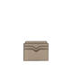 VALEXTRA women's card holder, four card slots, double middle pockets, anti-slip slots, portable storage, calfskin, beige textured leather, thin BEIGE UNI