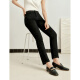 Inman Carrot Jeans Women's Spring Retro High Waist Slimming Legs Long Versatile Pants W18412568 Denim Black 27