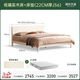 Yusenyi bed white double bed bedroom furniture storage bed low bunk bed + mattress 22 thick J56 hard H2Y211B17 18002000