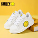 SMILEY2025 new versatile white shoes children's sneakers boys and girls sports shoes white 31 inner length 20.0cm