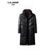 LILANZ利郎真皮羽绒服皮衣男冬季加绒绵羊皮过膝长款连帽休闲保暖外 14XL (165)
