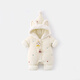 G.duck Little Yellow Duck Children's Clothes Baby Plush Clothes Thickened and Warm Winter Clothes Newborn Cute One-piece Jumpsuit Off-White 66cm